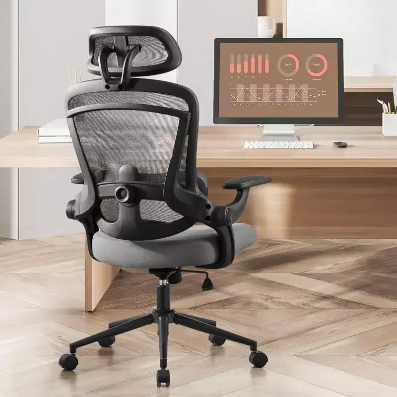 Chaise de bureau à roulettes avec dossier en maille entrecroisée