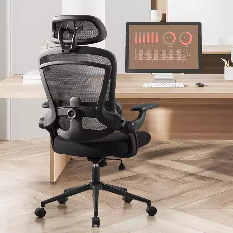 Chaise de bureau à roulettes avec dossier en maille entrecroisée
