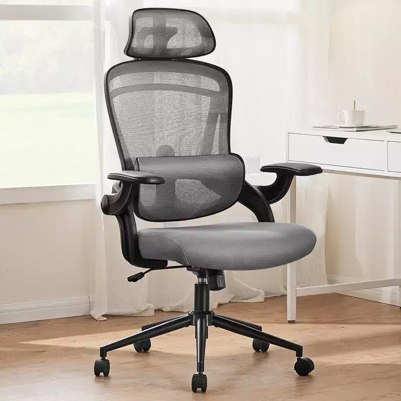 Chaise de bureau à roulettes avec dossier en maille entrecroisée