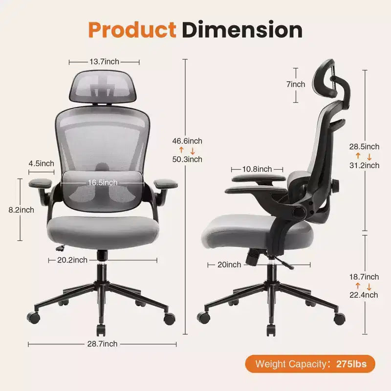 Chaise de bureau à roulettes avec dossier en maille entrecroisée