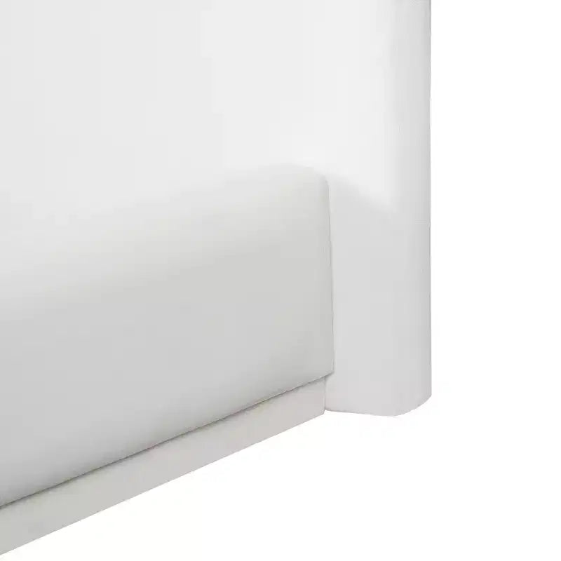 Cadre de lit plateforme rembourré grand lit/très grand lit avec tête de lit, blanc