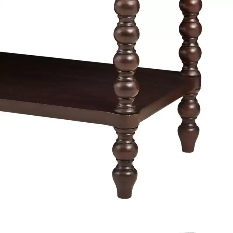 Commode d'appoint en bois de ferme avec pieds tournés, 36 po