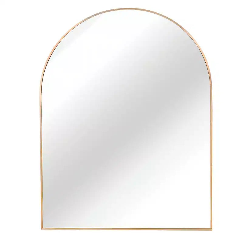 Miroir de salle de bain mural 30 x 36 avec cadre en métal et bordure arquée