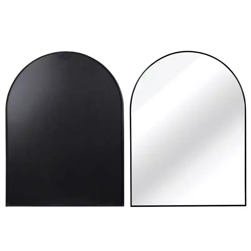 Miroir de salle de bain mural 30 x 36 avec cadre en métal et bordure arquée