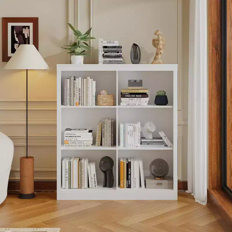 Étagère de rangement 6 cubes, bibliothèque à casiers, étagère moderne, bibliothèque ouverte en bois (convient pour les chambres, les salles de classe et les bureaux)