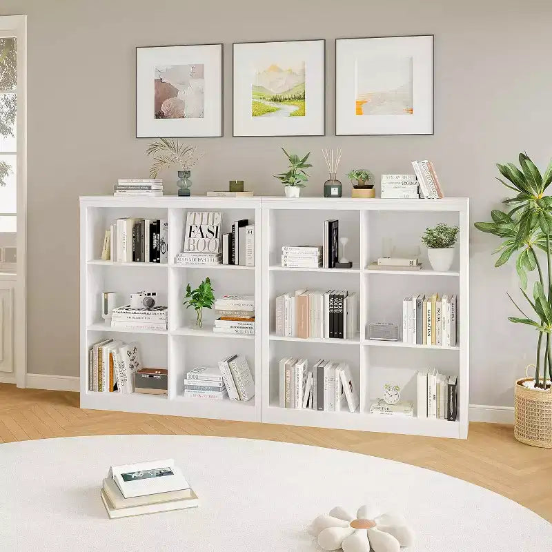 Étagère de rangement 6 cubes, bibliothèque à casiers, étagère moderne, bibliothèque ouverte en bois (convient pour les chambres, les salles de classe et les bureaux)