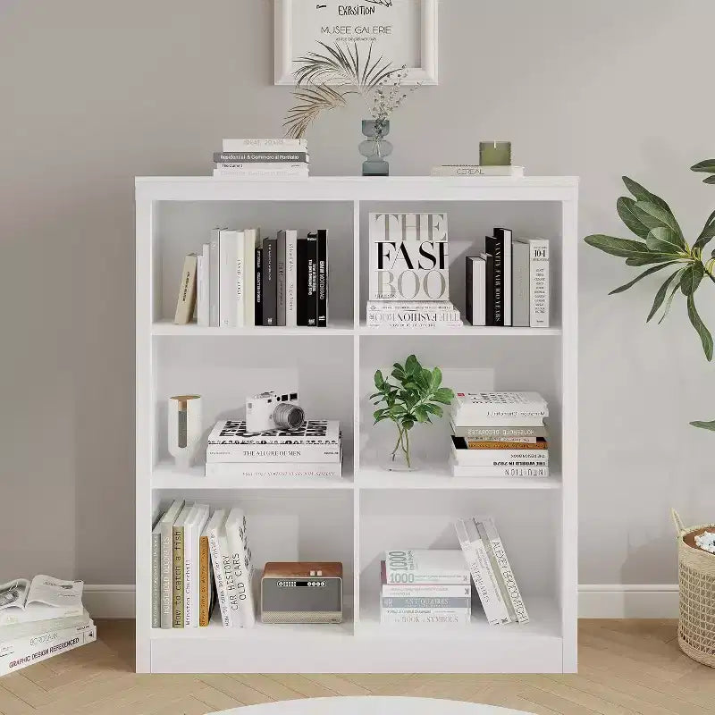 Étagère de rangement 6 cubes, bibliothèque à casiers, étagère moderne, bibliothèque ouverte en bois (convient pour les chambres, les salles de classe et les bureaux)