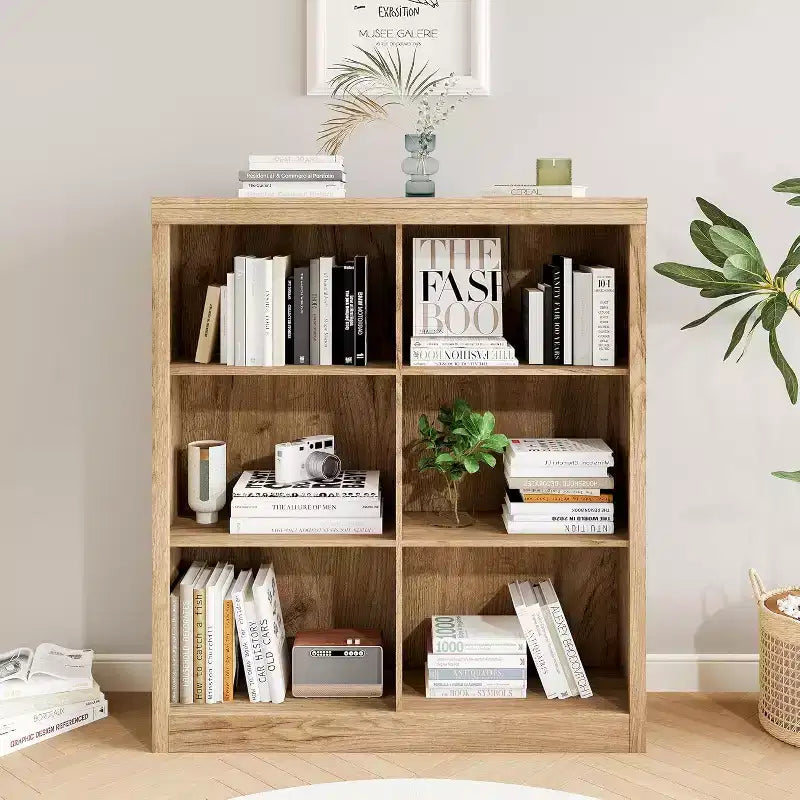 Étagère de rangement 6 cubes, bibliothèque à casiers, étagère moderne, bibliothèque ouverte en bois (convient pour les chambres, les salles de classe et les bureaux)