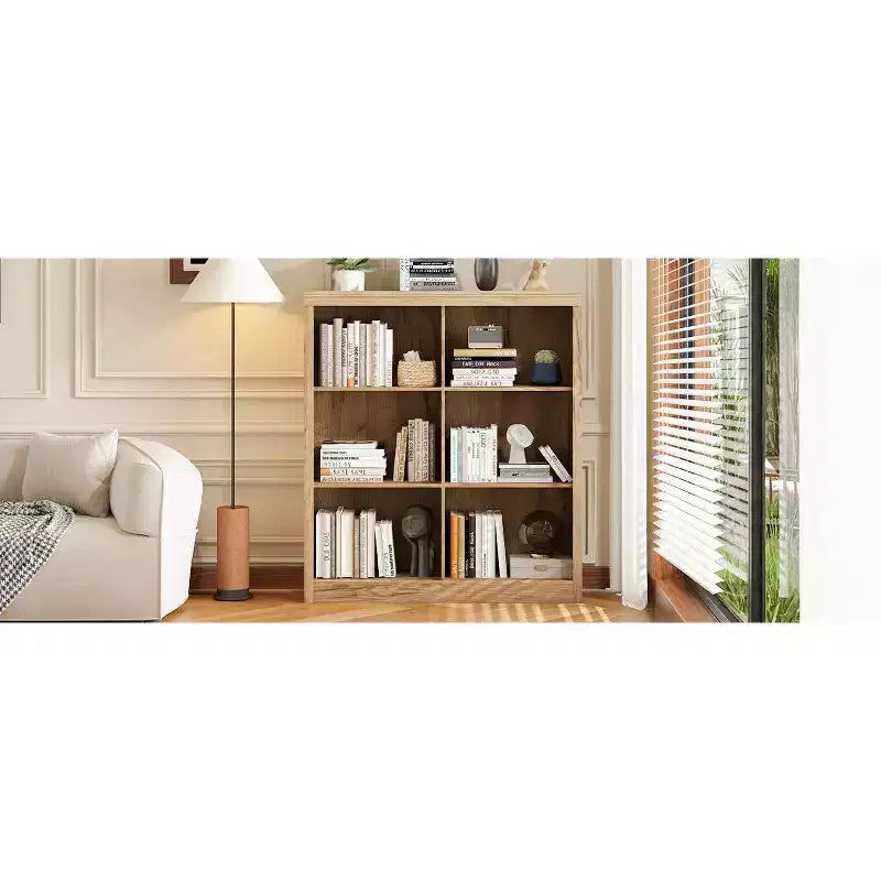 Étagère de rangement 6 cubes, bibliothèque à casiers, étagère moderne, bibliothèque ouverte en bois (convient pour les chambres, les salles de classe et les bureaux)