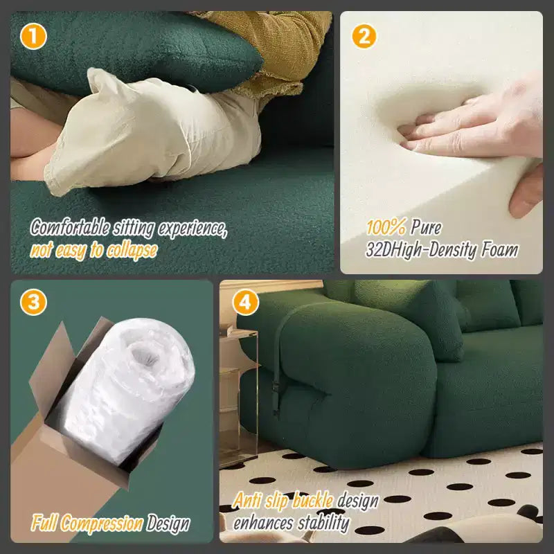Lit de chien humain pliable pour adultes, canapé-lit multifonctionnel 78,7", canapé-lit 3 en 1 en tissu Teddy pour salon, lit d'appoint, salle de jeux