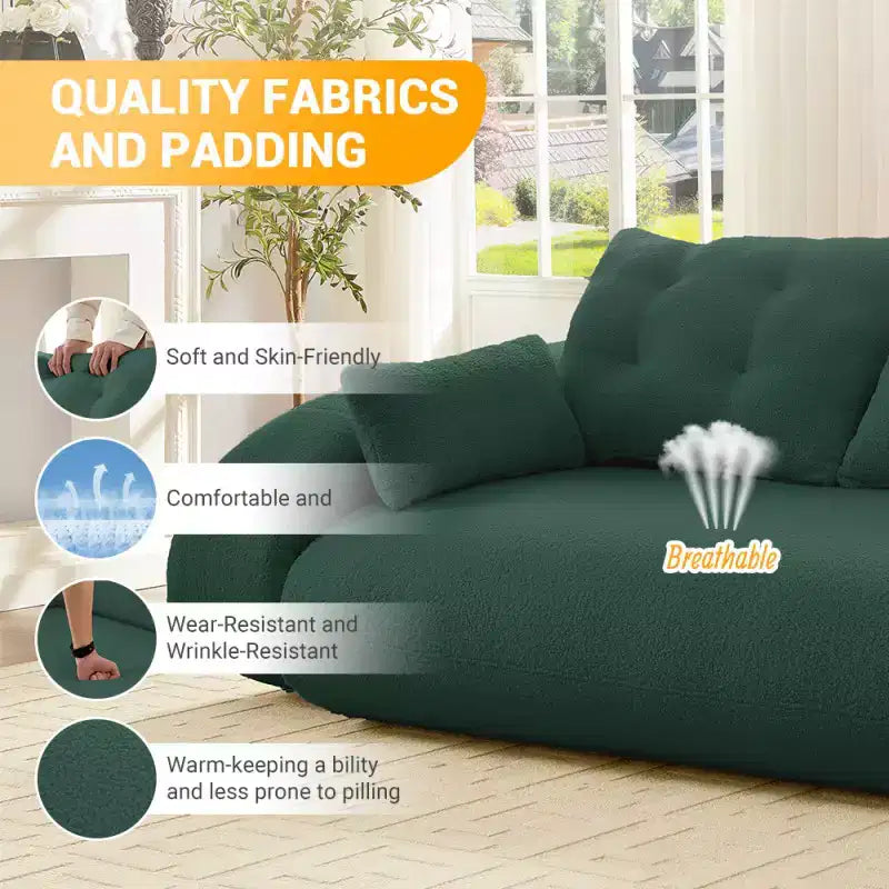 Lit de chien humain pliable pour adultes, canapé-lit multifonctionnel 78,7", canapé-lit 3 en 1 en tissu Teddy pour salon, lit d'appoint, salle de jeux
