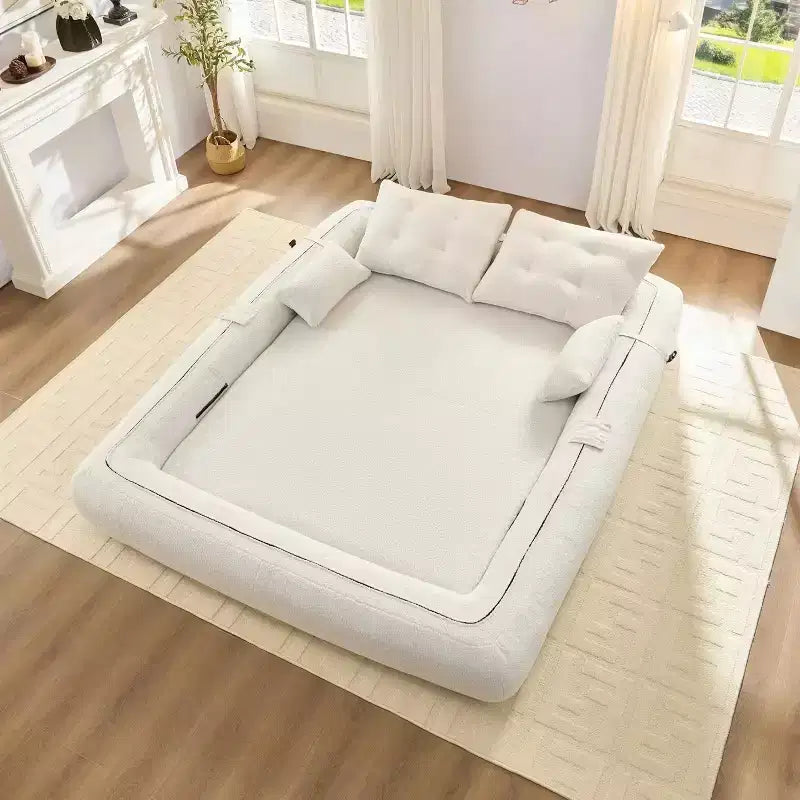 Foldable Human Dog Bed for Adults, 78.7 Multi-Functional Sofa Bed, 3 in 1 Teddy Fabric Sleeper Sofa Bed for Living Room Guest Bed Playroom