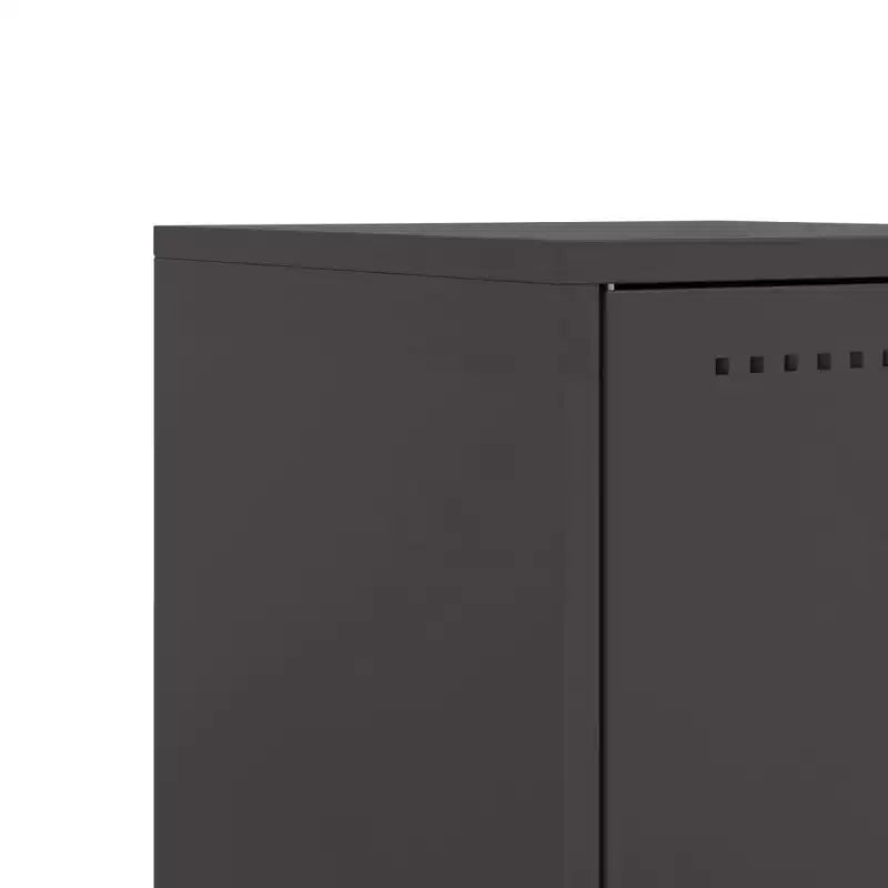 Table de chevet en acier noir 36 x 39 x 60,5 cm