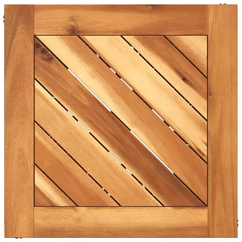 Table basse avec piètement en fil métallique noir 15x15x15 Bois d'acacia massif