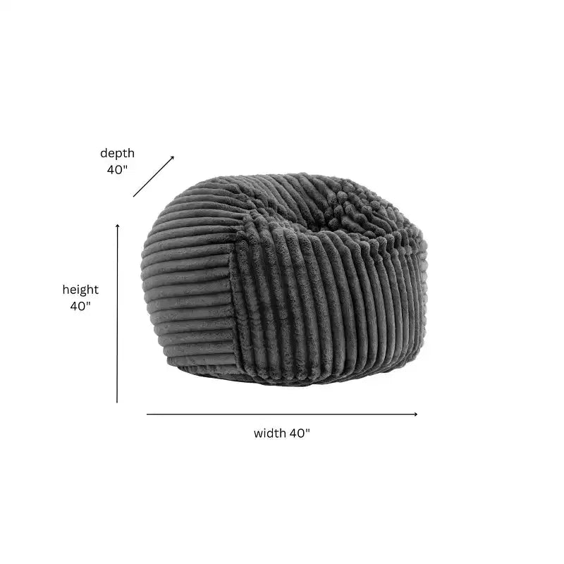 Pouf avec housse amovible zippée, pouf en mousse à mémoire de forme moelleux et doux, fauteuil de salon confortable