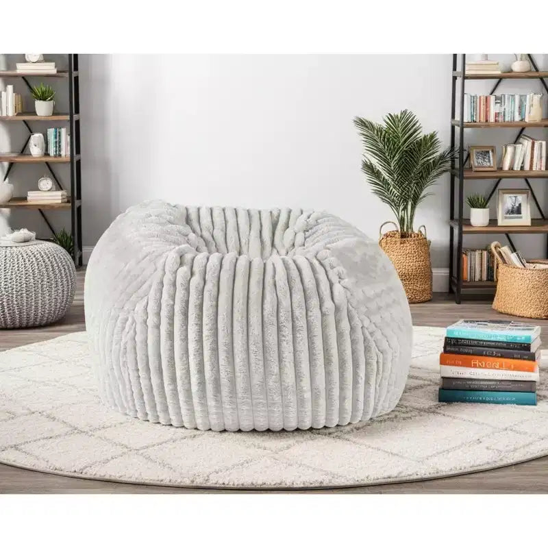 Pouf avec housse amovible zippée, pouf en mousse à mémoire de forme moelleux et doux, fauteuil de salon confortable