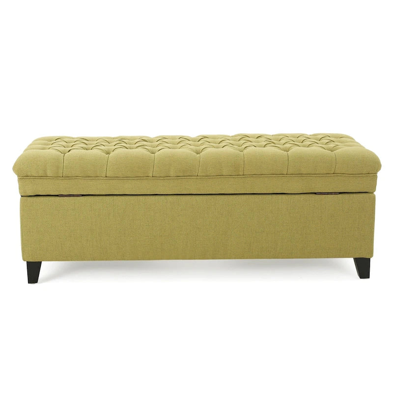 Juliana Fabric Storage Ottoman with Birch Legs