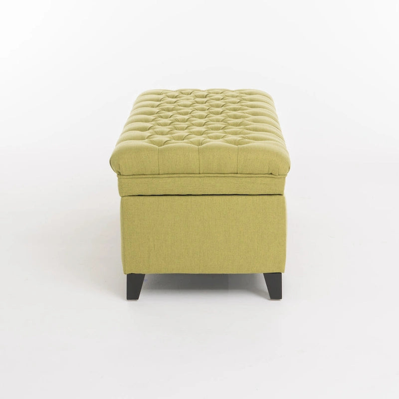 Juliana Fabric Storage Ottoman with Birch Legs