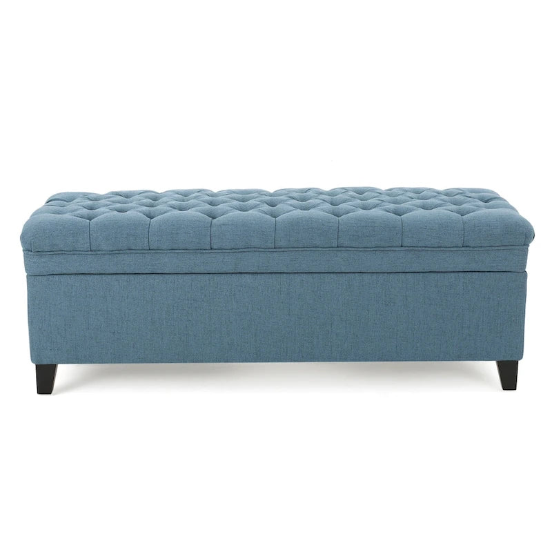 Juliana Fabric Storage Ottoman with Birch Legs