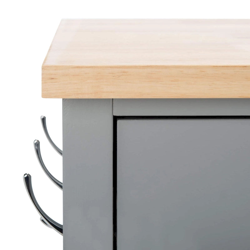 SAFAVIEH Fawn 1-Door 2-Drawer 2-Shelf Kitchen Cart - 33.5 W x 16.9 L x 35 H - 33Wx17Dx35H
