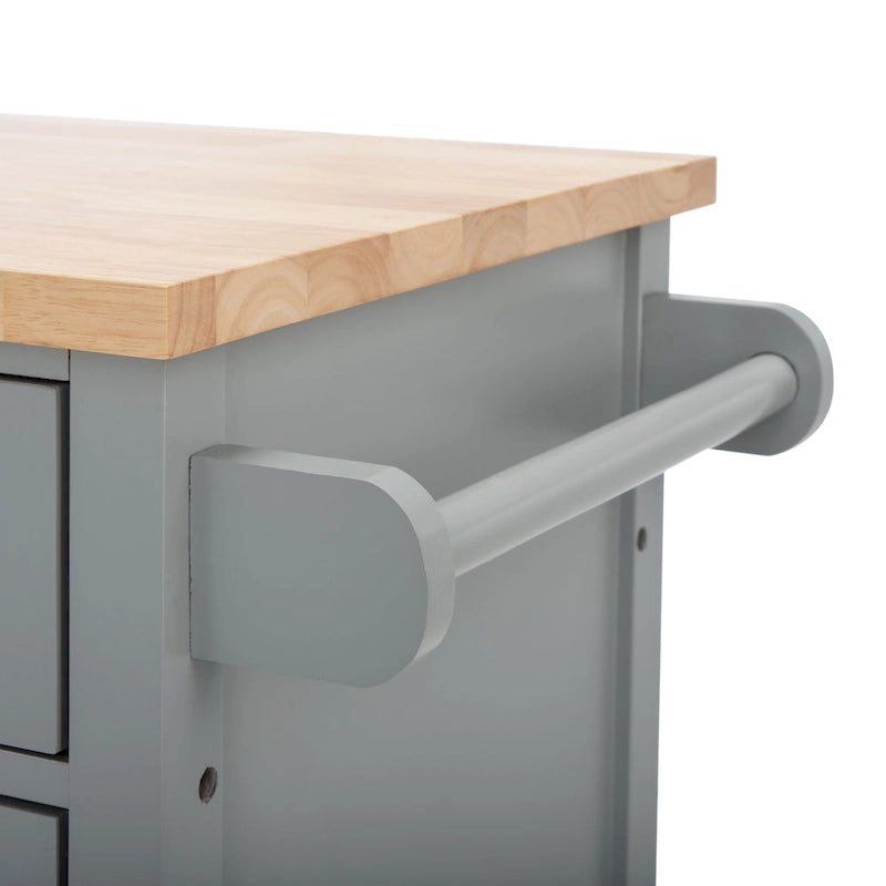 SAFAVIEH Fawn 1-Door 2-Drawer 2-Shelf Kitchen Cart - 33.5 W x 16.9 L x 35 H - 33Wx17Dx35H