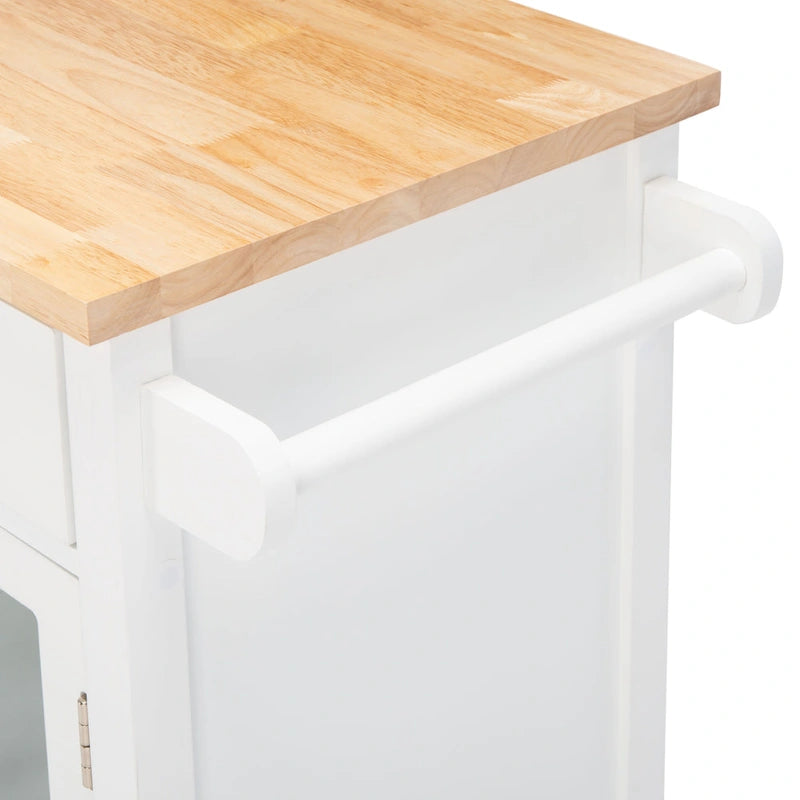 SAFAVIEH Fawn 1-Door 2-Drawer 2-Shelf Kitchen Cart - 33.5 W x 16.9 L x 35 H - 33Wx17Dx35H