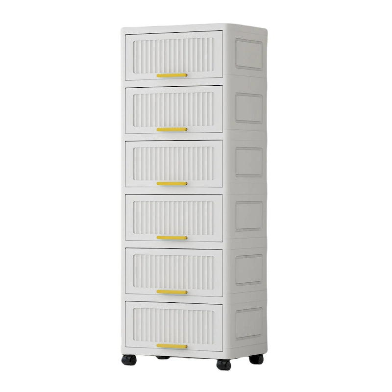 Kitchen Carts, Flip Open Storage Box With Wheels, Movable Storage Cabinet, Kitchen Shelf, Movable Storage Box-White