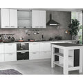 HomeRoots White And Dark Brown 41 Kitchen Island Set With Storage - 40.5' X '35.4' X '27.5