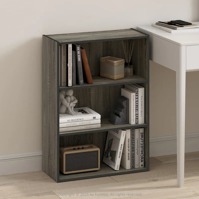 Furinno Simple Open Shelf, Bookcases, 3-Tier