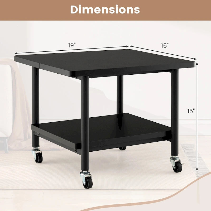 Gymax Printer Stand w/ Storage Under Desk Printer Table w/ 4 Wheels - See Details