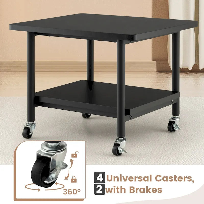 Gymax Printer Stand w/ Storage Under Desk Printer Table w/ 4 Wheels - See Details