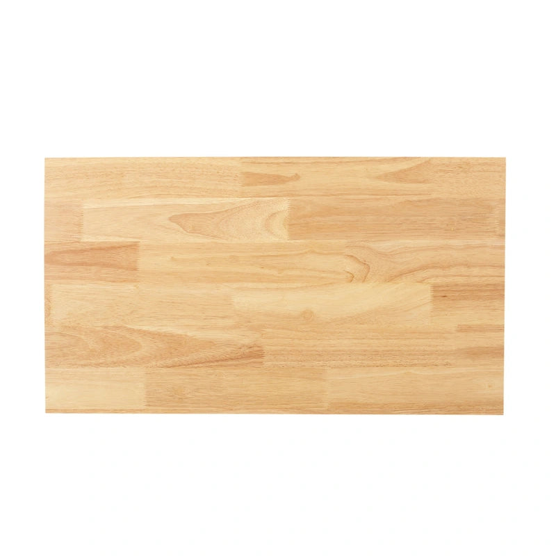 Modern Kitchen Cart with Rubberwood Top, Cabinet Storage, Two Drawers, Three Open Shelves and Lockable Rolling Casters
