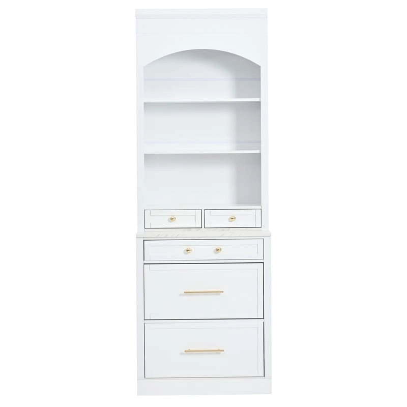 Freestanding Kitchen Pantry Cabinet Combo/Single Kitchen Pantry, Tall Kitchen Hutch with Storage Drawers and Adjustable Shelf