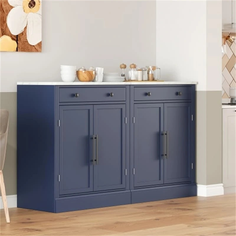 Freestanding Kitchen Pantry Cabinet Combo/Single Kitchen Pantry, Tall Kitchen Hutch with Storage Drawers and Adjustable Shelf