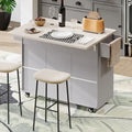 Kitchen Island With Trash Can Storage Cabinet(no include stool)