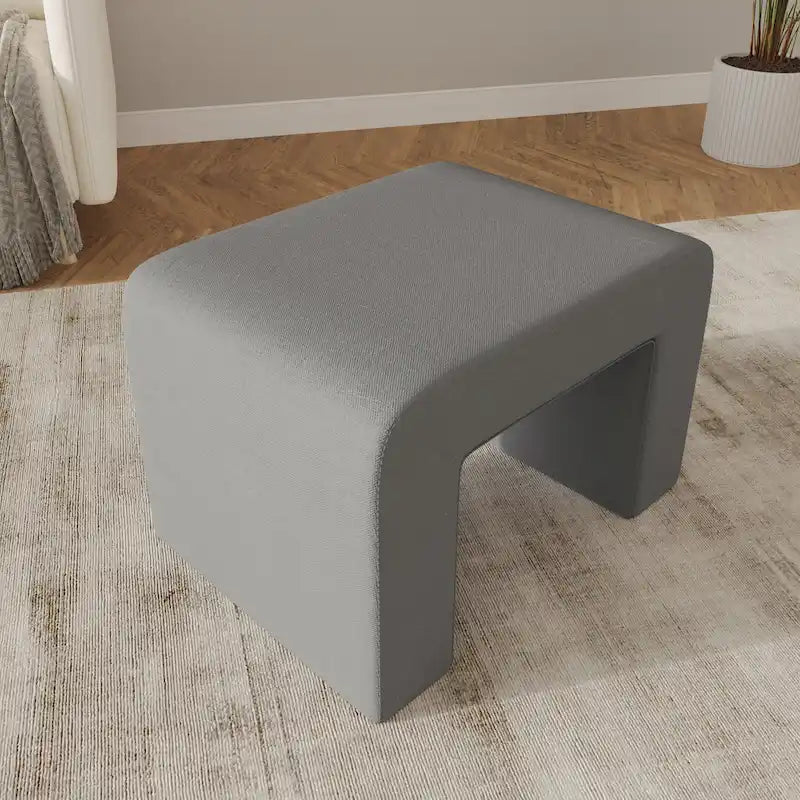 Vint 26 Modern Bench Upholstered in Velvet or Boucle With Padded Foam Seat for Living Room Bedroom Home Office