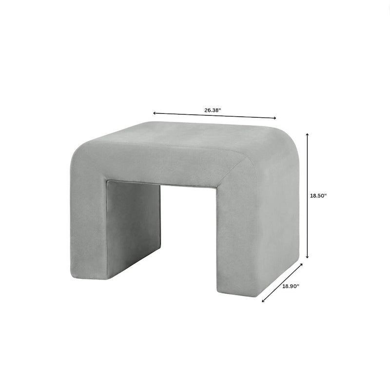 Vint 26 Modern Bench Upholstered in Velvet or Boucle With Padded Foam Seat for Living Room Bedroom Home Office