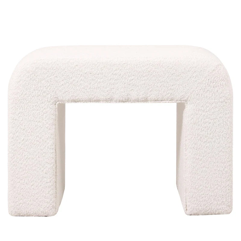 Vint 26 Modern Bench Upholstered in Velvet or Boucle With Padded Foam Seat for Living Room Bedroom Home Office
