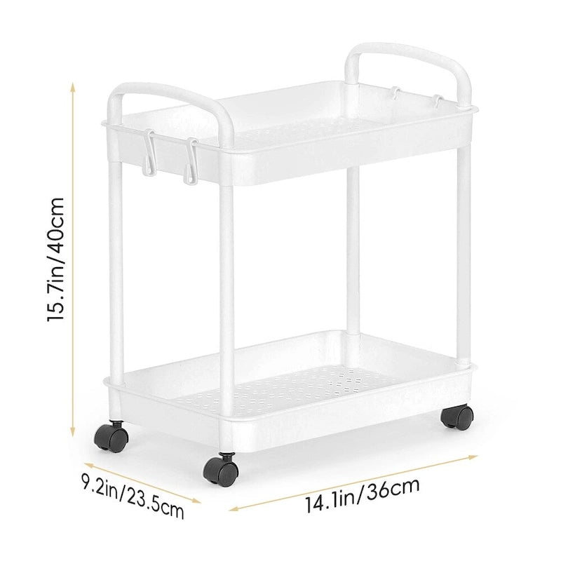 Storage Cart, Shelf Organizer Mobile Shelving, Multifunction Movable Storage Organizer