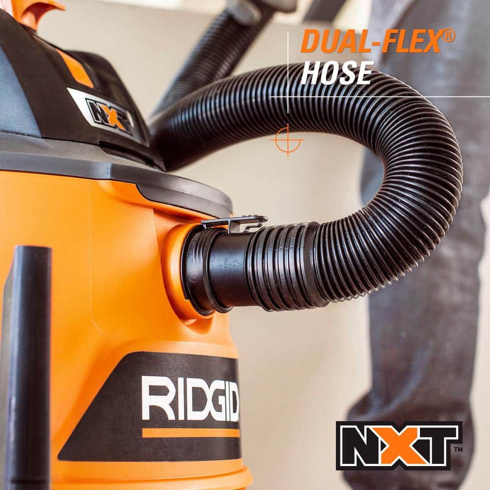 16 Gallon 6.5 Peak HP NXT Wet/Dry Shop Vacuum with Cart, Fine Dust Filter, Locking Hose and Accessories HD1800