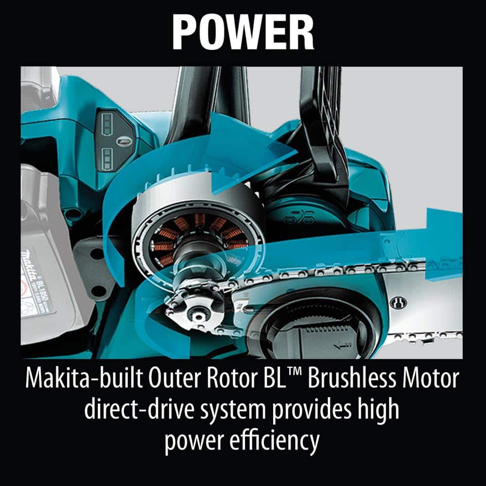 18-Volt X2 (36-Volt) LXT Lithium-Ion Brushless Battery 16 in. Chain Saw Kit with 4 Batteries (5.0 Ah) XCU04PT1