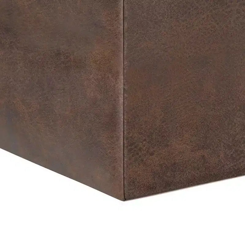 Pouf de rangement carré avec plateau - 43 cm