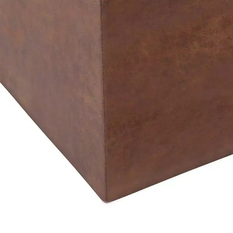Pouf de rangement carré avec plateau - 43 cm