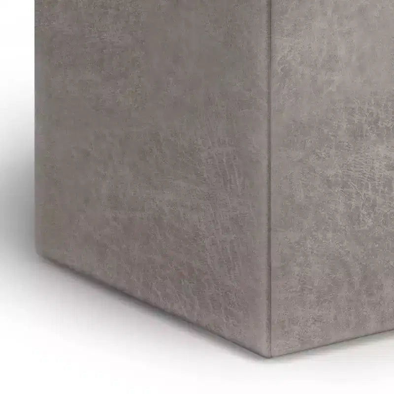 Pouf de rangement carré avec plateau - 43 cm