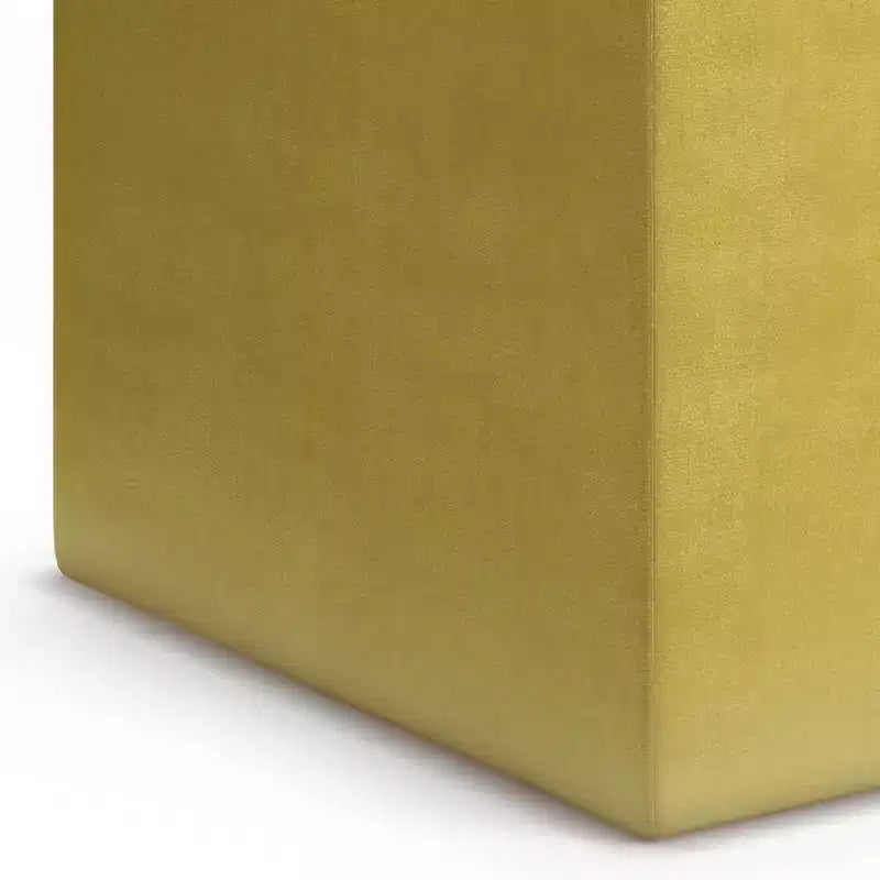 Pouf de rangement carré avec plateau - 43 cm