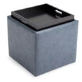 17 Townsend Cube Storage Ottoman with Tray - WyndenHall