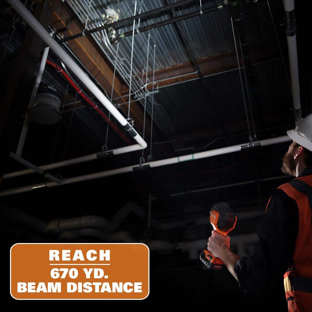 18V Cordless LED Spotlight with (2) 4.0 Ah Batteries, Charger, and Bag R8699B-AC93044SBN