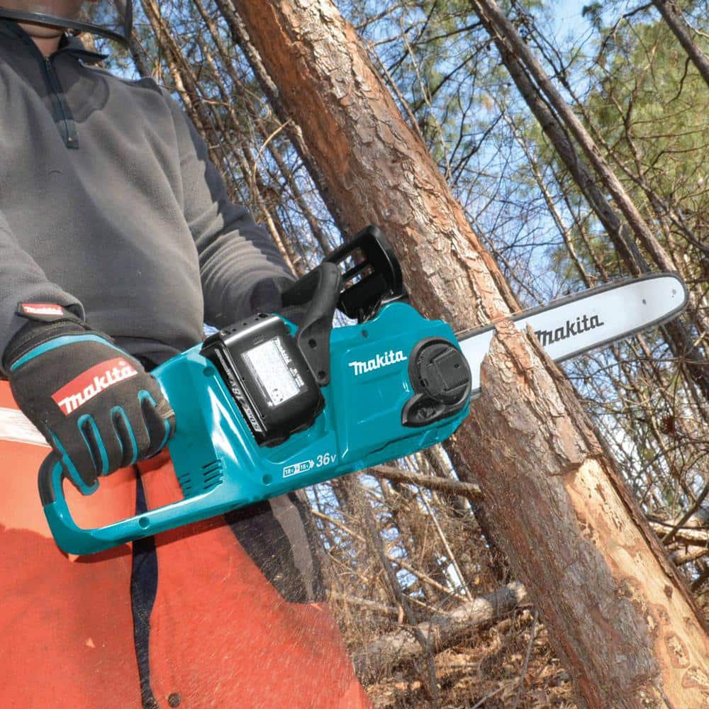 18-Volt X2 (36-Volt) LXT Lithium-Ion Brushless Battery 16 in. Chain Saw Kit with 4 Batteries (5.0 Ah) XCU04PT1