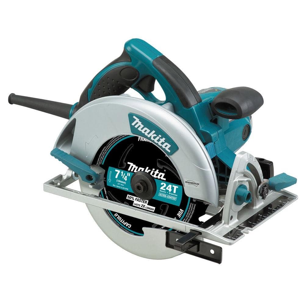 15 Amp 7-1/4 in. Corded Lightweight Magnesium Circular Saw with LED Light, Dust Blower, 24T Carbide blade, Hard Case 5007MG