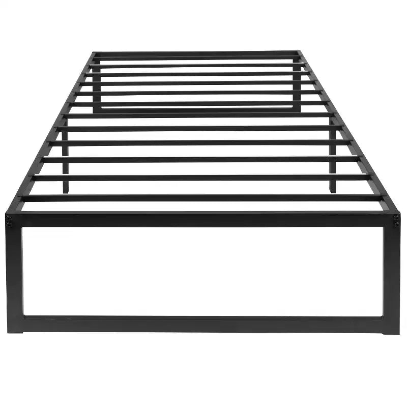 Lit plateforme en métal avec cadre en acier et espace de rangement de 12,5 pouces sous le lit - pas besoin de sommier ni de cadre de lit